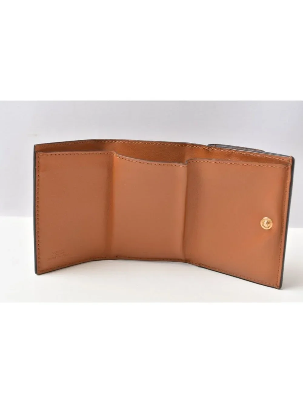 Fendi Wallet Mini Trifold Aayz Soft Leather Brown